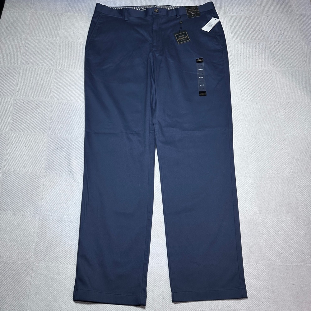 NEW Jos A Bank Reserve Dress Pants Mens 36x30 Tailored Fit Cotton Stretch Navy